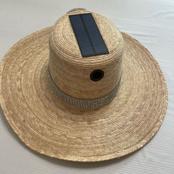 Kool Breeze Solar Fan Straw Cooling Cowboy Hat - Picture 4 of 8